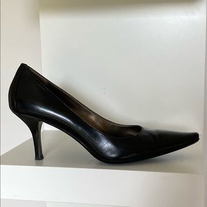 Calvin Klein Black Leather Pumps